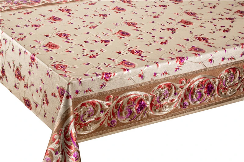 High Quality Eco Friendly Waterproof Colorful Floral Flower Rectangular Modern Tablecloth for Dining Room Kitchen